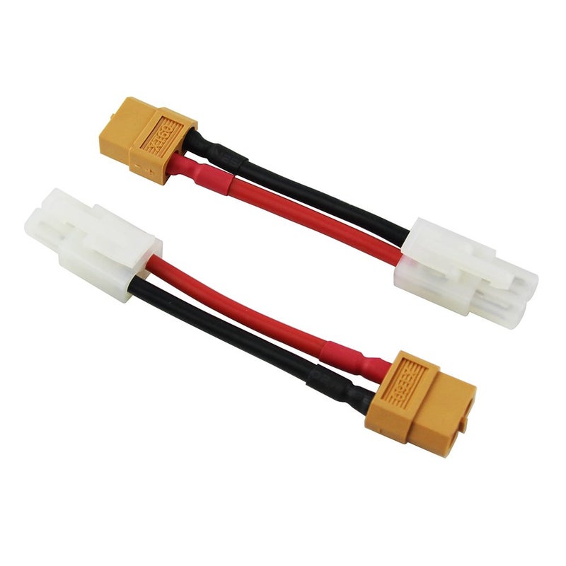 OliYin 3pcs compatible with Big Tamiya Male to Female XT60 Connector Adapter 14awg 1.96inch Wire for NiCd NiMH Dynamite Packs(pack of 3) - Image 2